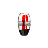 Ellisse Black Transparent White Red Vase |