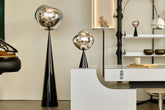 Melt Cone Fat Floor Silver LED |