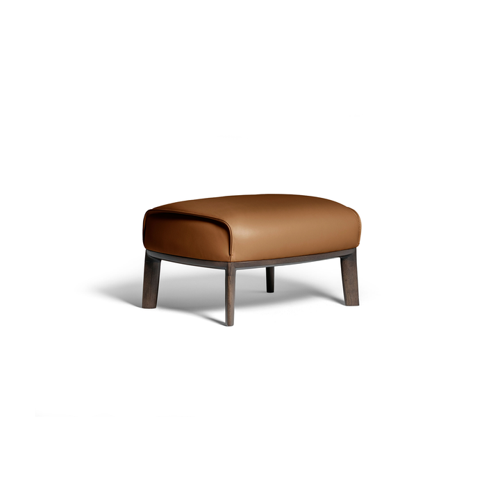 Archibald Wood Base Ottoman