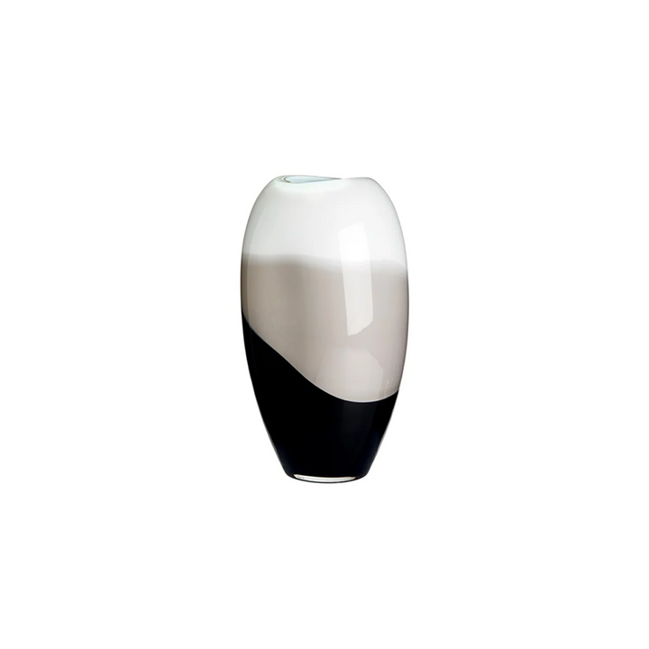 Ellisse White Grey Black Vase