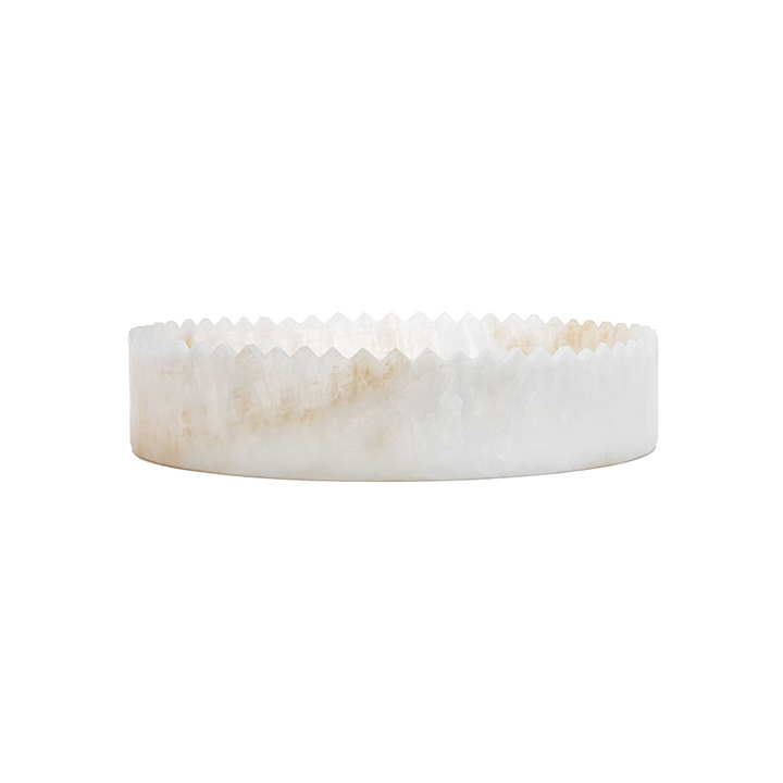 Triangoli White Onyx Centerpiece